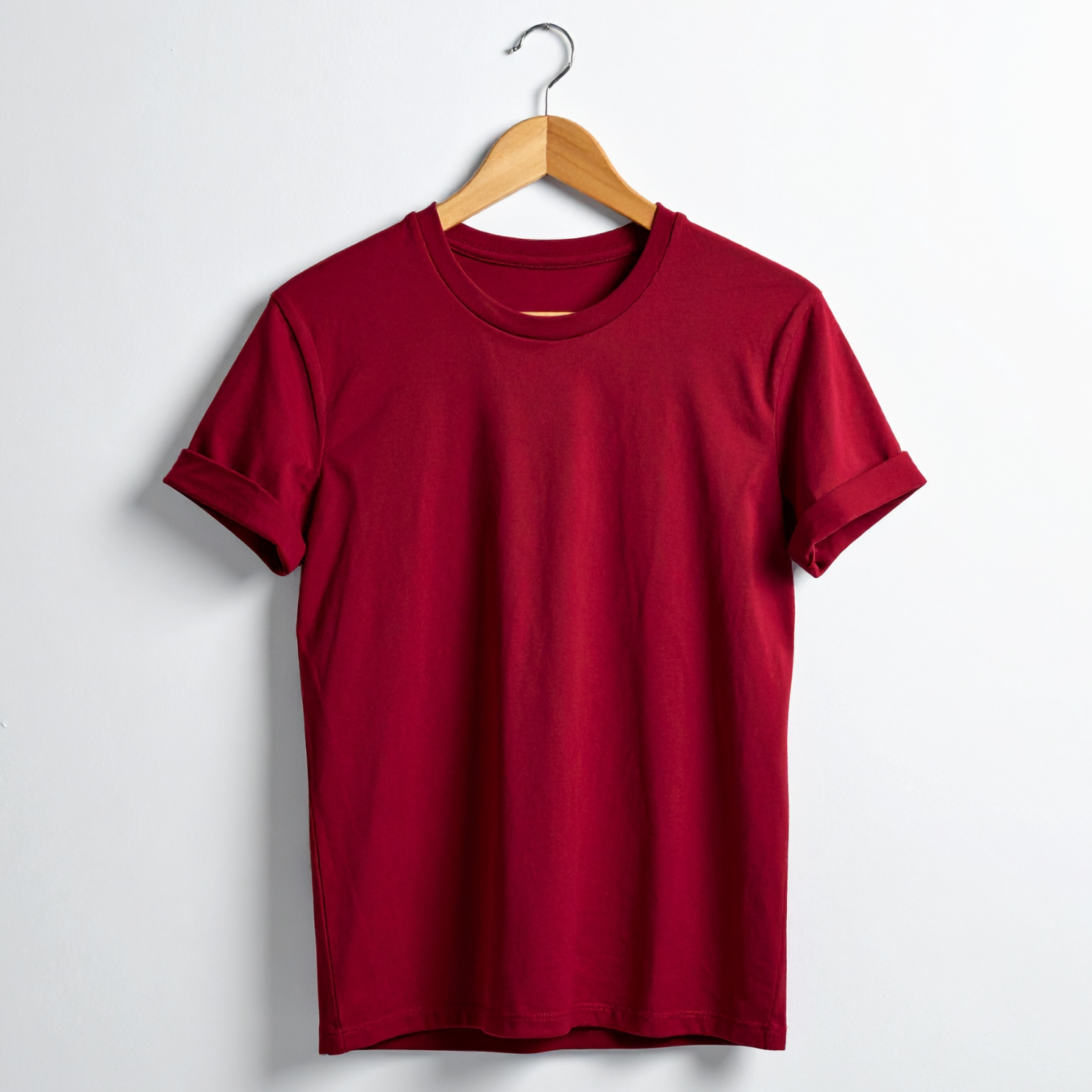 Men Maroon Oversized Cotton T-shirt