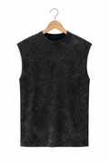 Acid Wash Black Oversized Tank top